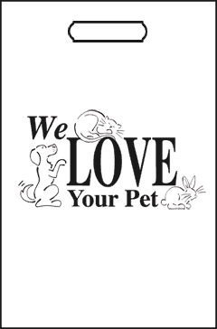 Tote Bags - QTY: 100<BR>We Love Your Pet
