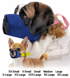 Color-Coded Quick Muzzle? for Dogs, 10-Set (XXS-5XL), Blue body